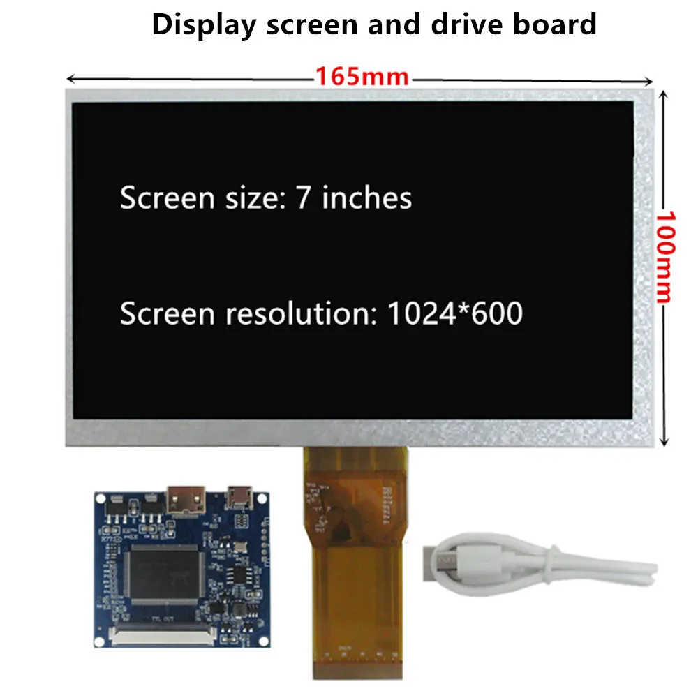 Imagem -02 - Diy Tela Lcd Digitador Touchscreen Driver Placa de Controle Compatível com Hdmi Raspberry Kit Monitor pi 7