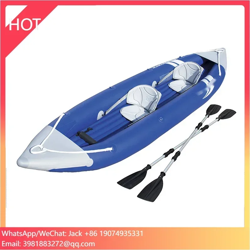 Cool Rafting Tandem Kayaks A Pedali 2 1 Persona Double Fishing Dropshipping Foldable Folding Canoe Par For 2 People
