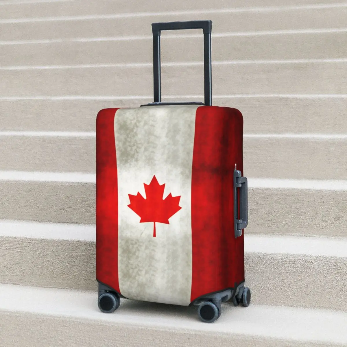 

Чехол для чемодана с флагом Канады и кленовым листом, эластичный, для деловых поездок и отдыха, защитный аксессуар для багажа