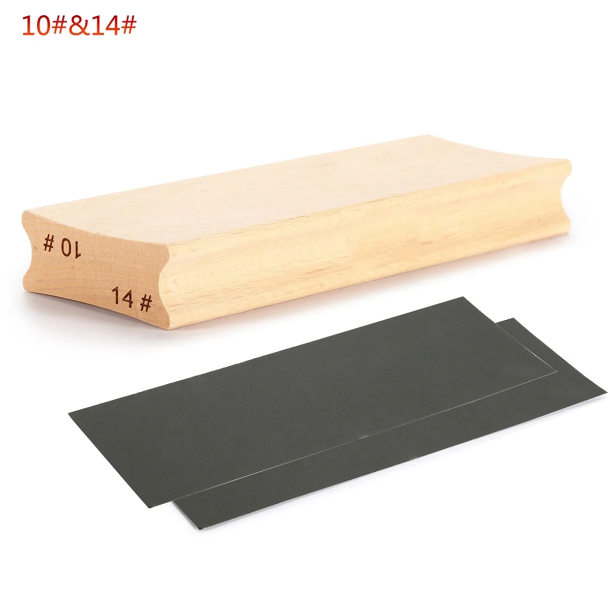 A72Z 10 &14 Dual-Purpose Guitar Fretboard Radius Sanding Block, Fret Fretboard Leveling Sanding Block + Sanding Paper