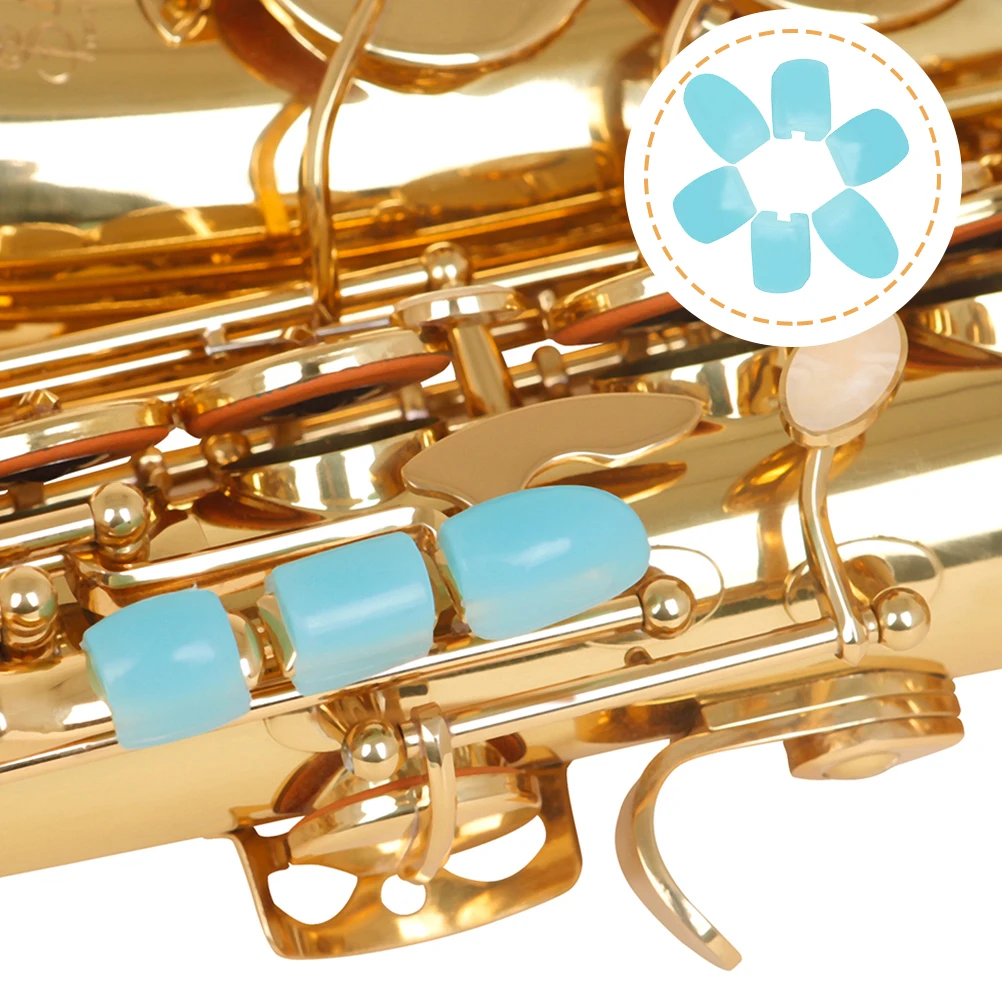 

6pcs Silicone Sax Side Key Pads Heightening Covers Cushions For Saxophone Accessories Wind Instruments Parts Key Riser Covers