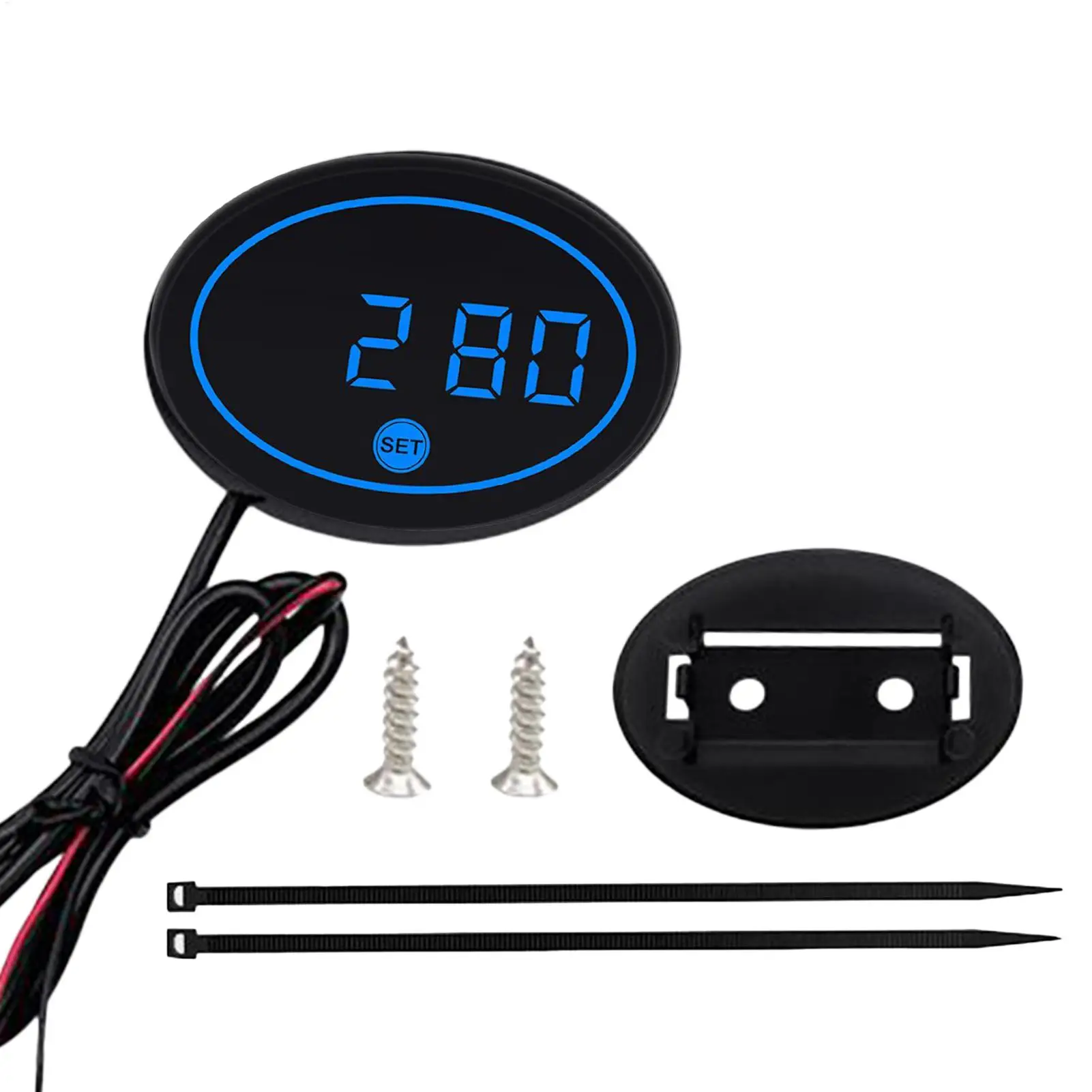 

Motorcycle Clock LED Display Small Motorbike Digital Clock Voltage Gauge For Women Teens Cycling Enthusiasts Commuting Urban