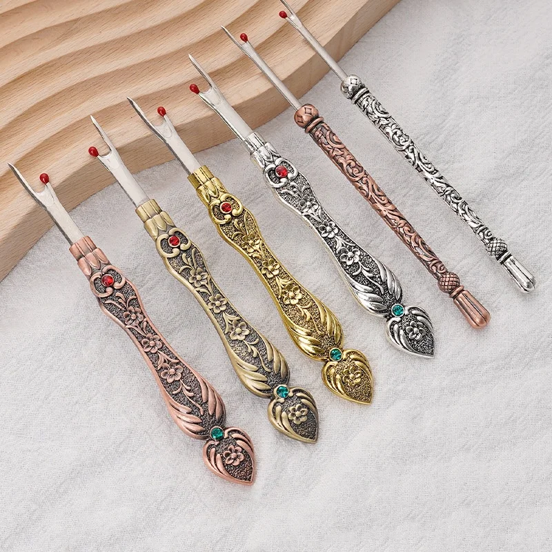 Vintage Stainless Steel Handle Craft Thread Cutter Seam Ripper Stitch Unpicker CrossStitch Sewing Thread Remover Needlework Tool