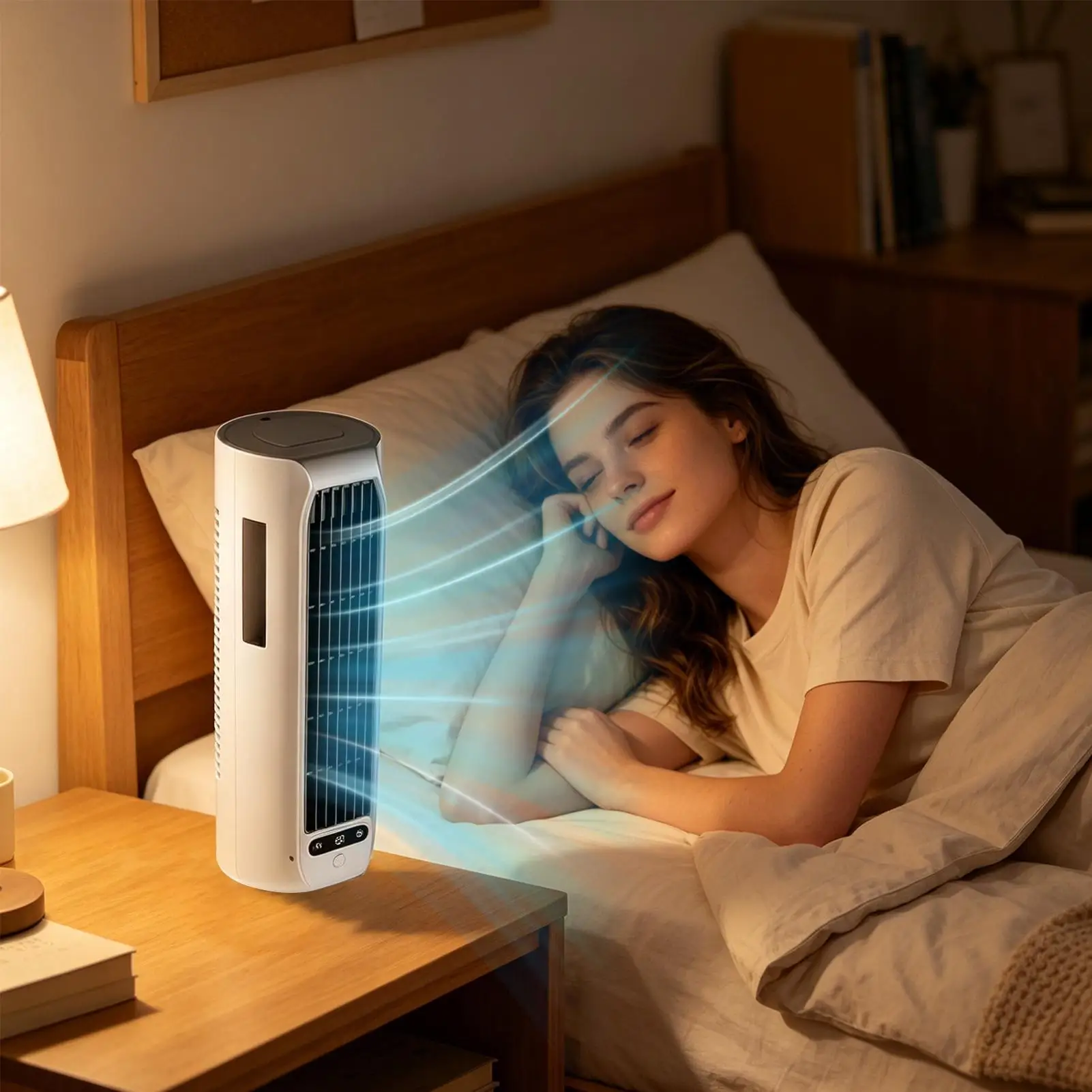 

Tower Fan Desktop 3 Speed Settings Household Desktop Fan For Women Men Students Travelers Home Apartment Study Bedroom Living