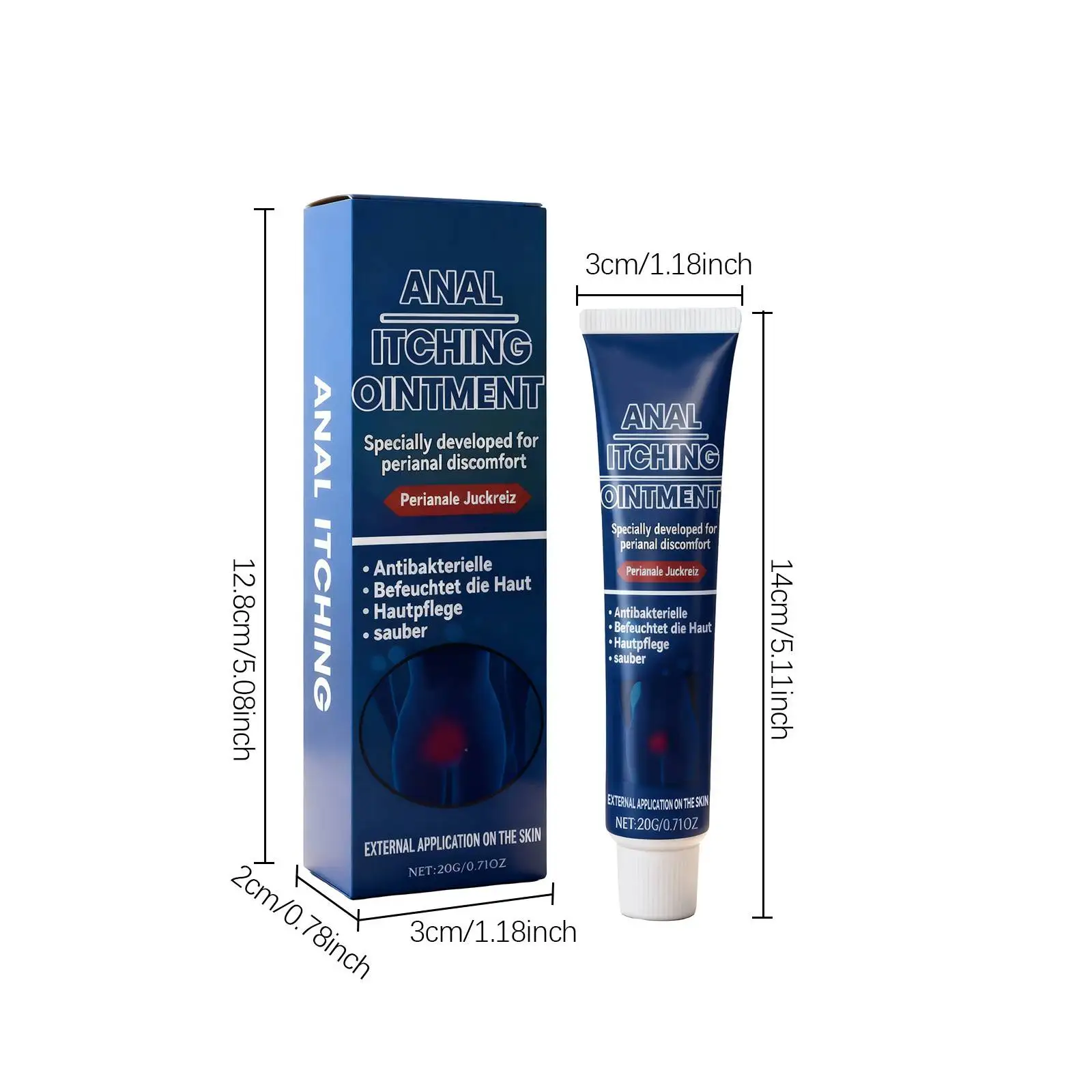 مرهم البواسير كريم مهدئ دوري مهدئ وجل للعناية بالبشرة الشرجية يقلل من الحكة والتورم