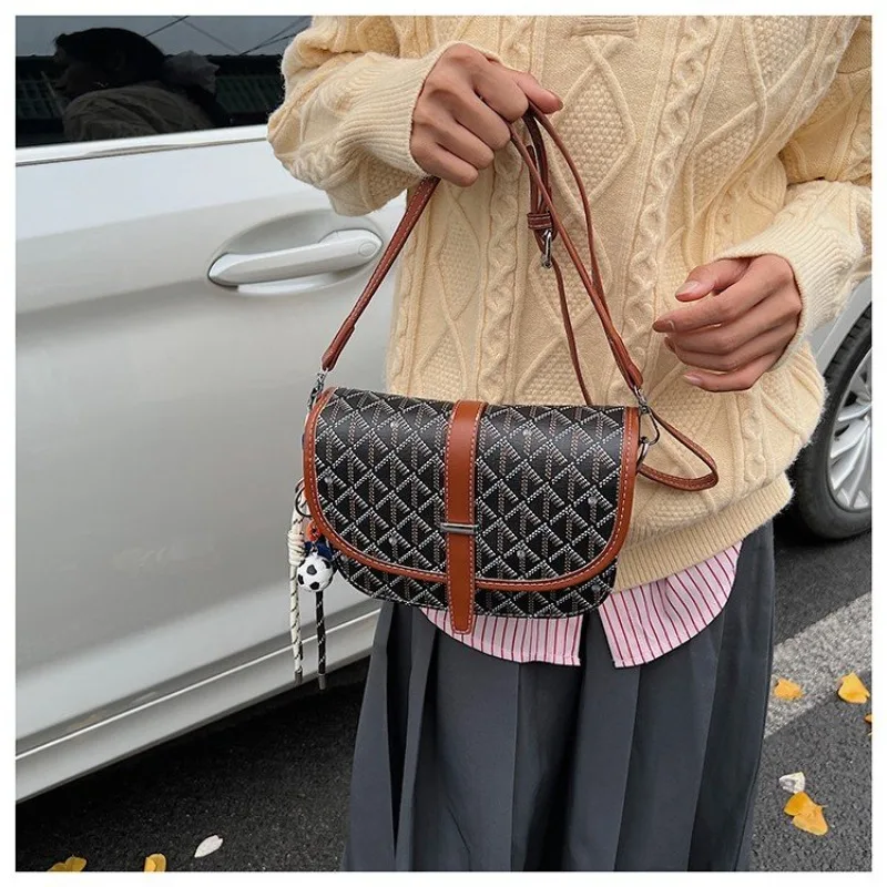 High-End Minimalist Diaper Bag For Women Classic Leather Handbag Top Layer Crossbody Shoulder Purse Large Capacity Tote Bag