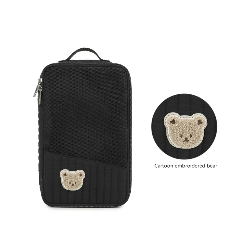 Multi Compartment Baby Essential Soft Cotton Fabric Compact Design for Diapers Nappy Clothes and More A2UB