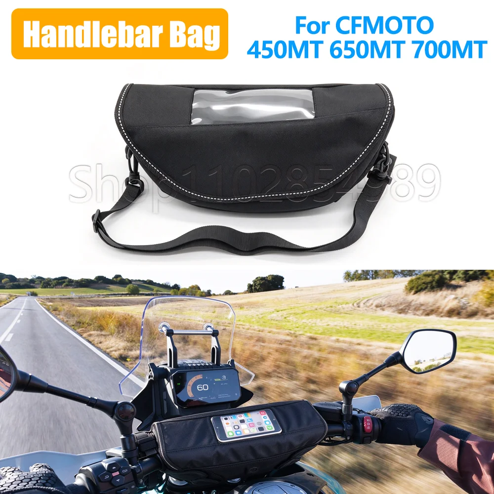 Motorcycle Waterproof Handlebar Bag For CFMOTO 450MT 650MT 700MT CF 450-MT 650-MT 750-MT Navigation Bag Travel Storage Tool