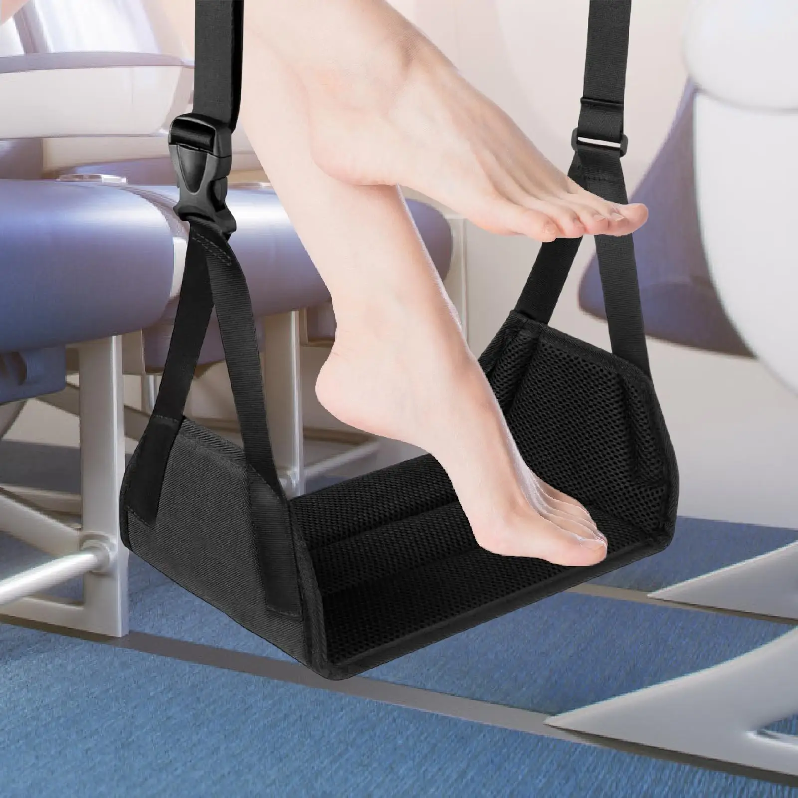 

Travel Footrest Hammock Oxford Cloth Leg Cushion Plane Bus Car Accessories for Home Office Trip