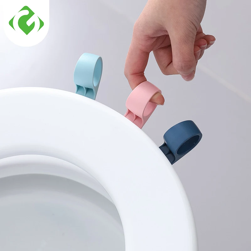 1PC Portable WC Toilet Cover Lifting Device Avoid Touching Toilet Lid Handle Bathroom Cartoon Snail Toilet Seat Lifters GUANYAO