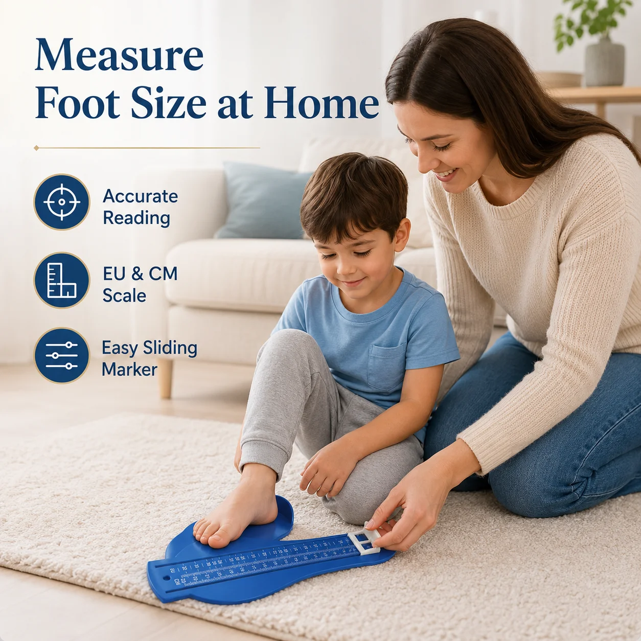 Children Foot Measuring Tool EU CM Size Shoe Sizer Ruler for Kids