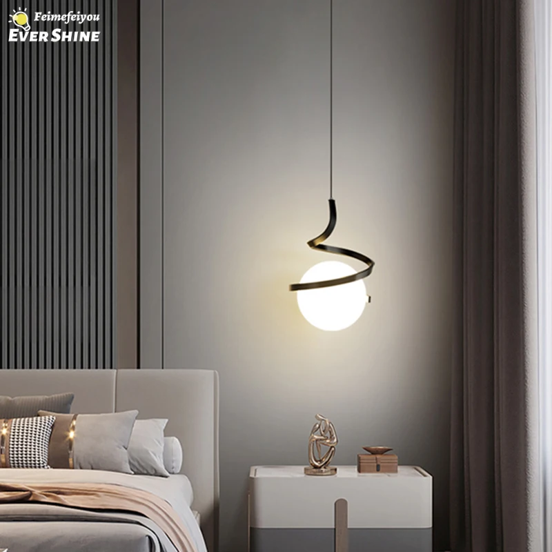 Modern Led Pendant Lights Indoor Lighting Glass Hanging Lamp for Home Dining Tables Bedside Kitchen Living Room Decoration Light