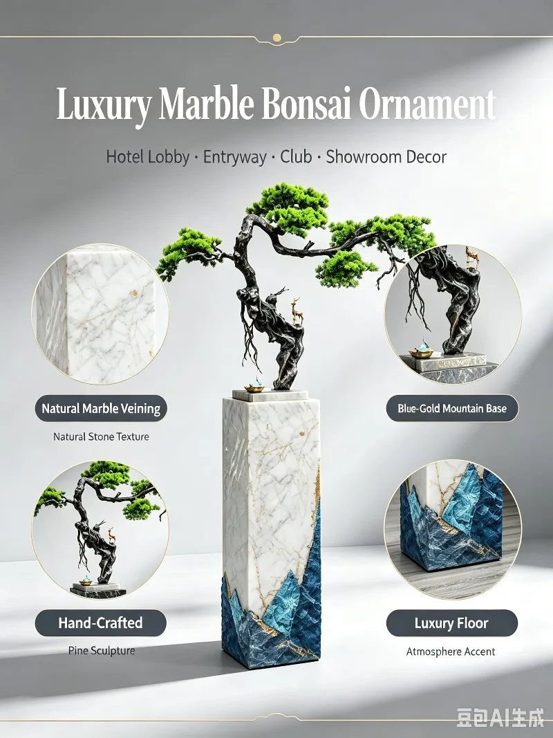 SCY light luxury living room floor-to-ceiling ornament office lucky decoration circulation water feature fountain jewelry