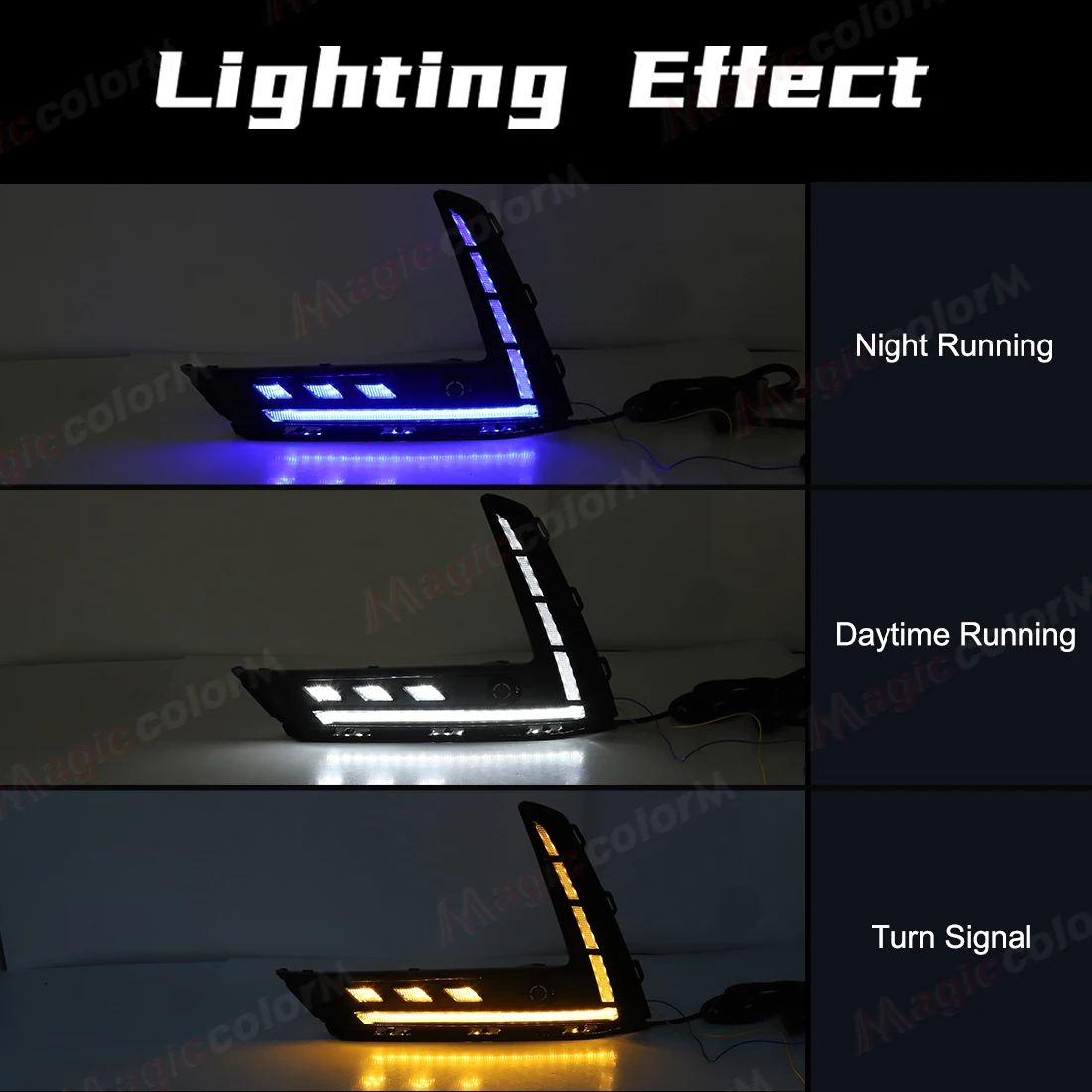 For Honda CRV CR-V 2023 2024 LED DRL Daytime Running Light Dynamic Turn Signal Lamps White Yellow Blue Daylights Car Accessories