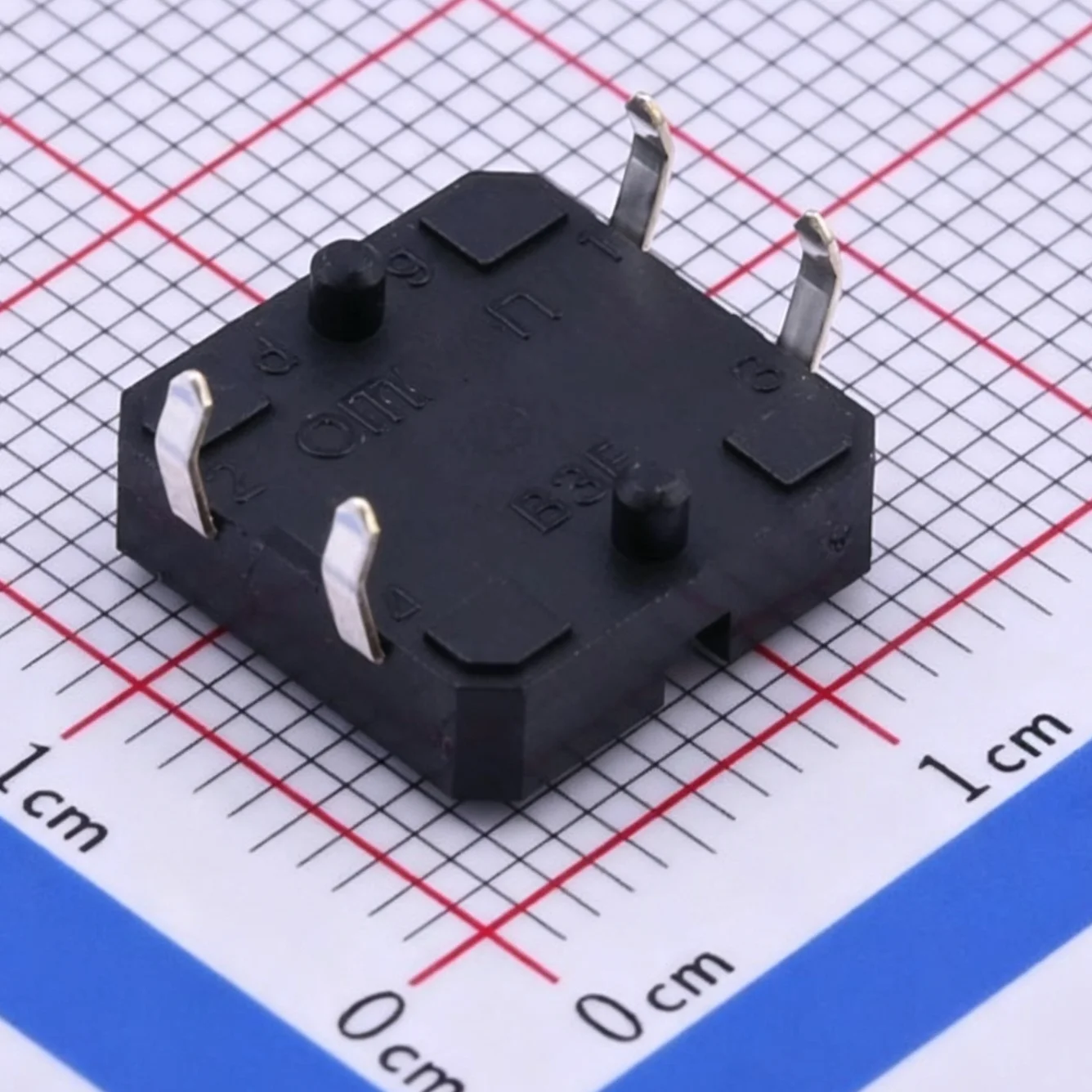 100Pcs B3F-4005 12*12*4.3 Round Button Tactile Switch 12X12X4.3Mm Yellow Flat Type with Positioning Column 2.55N 260Gf 2.6N 50Ma 24V Single Pole Single Throw - Normally Open Pc4 Pin Brand New Original Genuine B3F