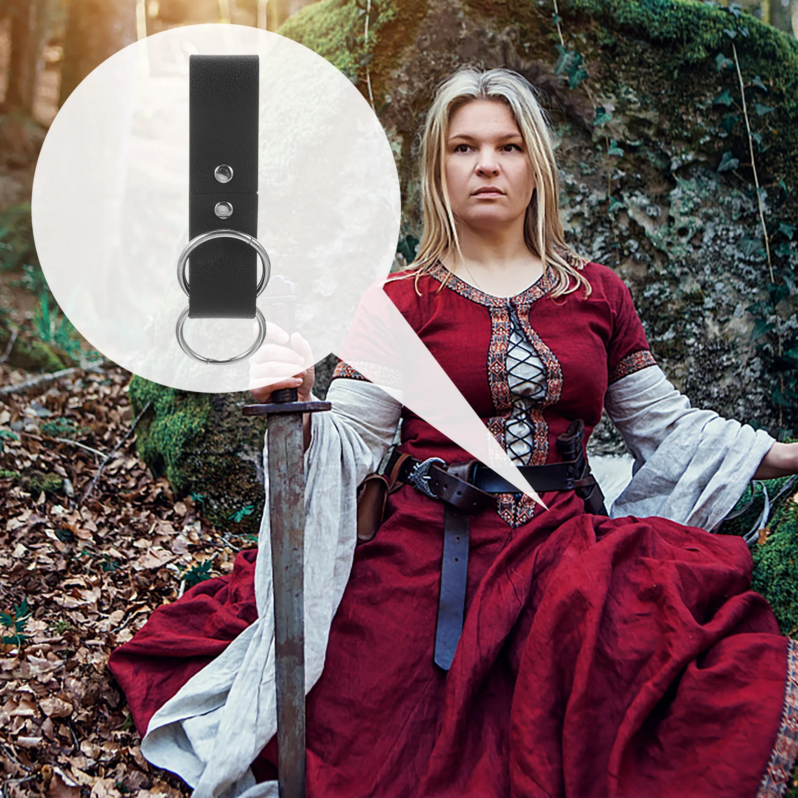 تنورة عصر النهضة في القرون الوسطى للتنزه أزياء تنكرية إكسسوار متين وتصميم بسيط ومتعدد الاستخدامات لتزيين الحفلات #4