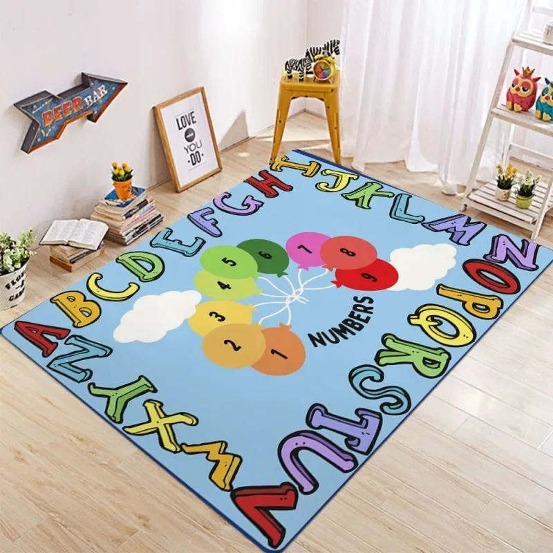 Classroom Rug for Kids Education Carpet for Children Colorful Seating Area Classroom Rugs Kids Seating for School Playroom