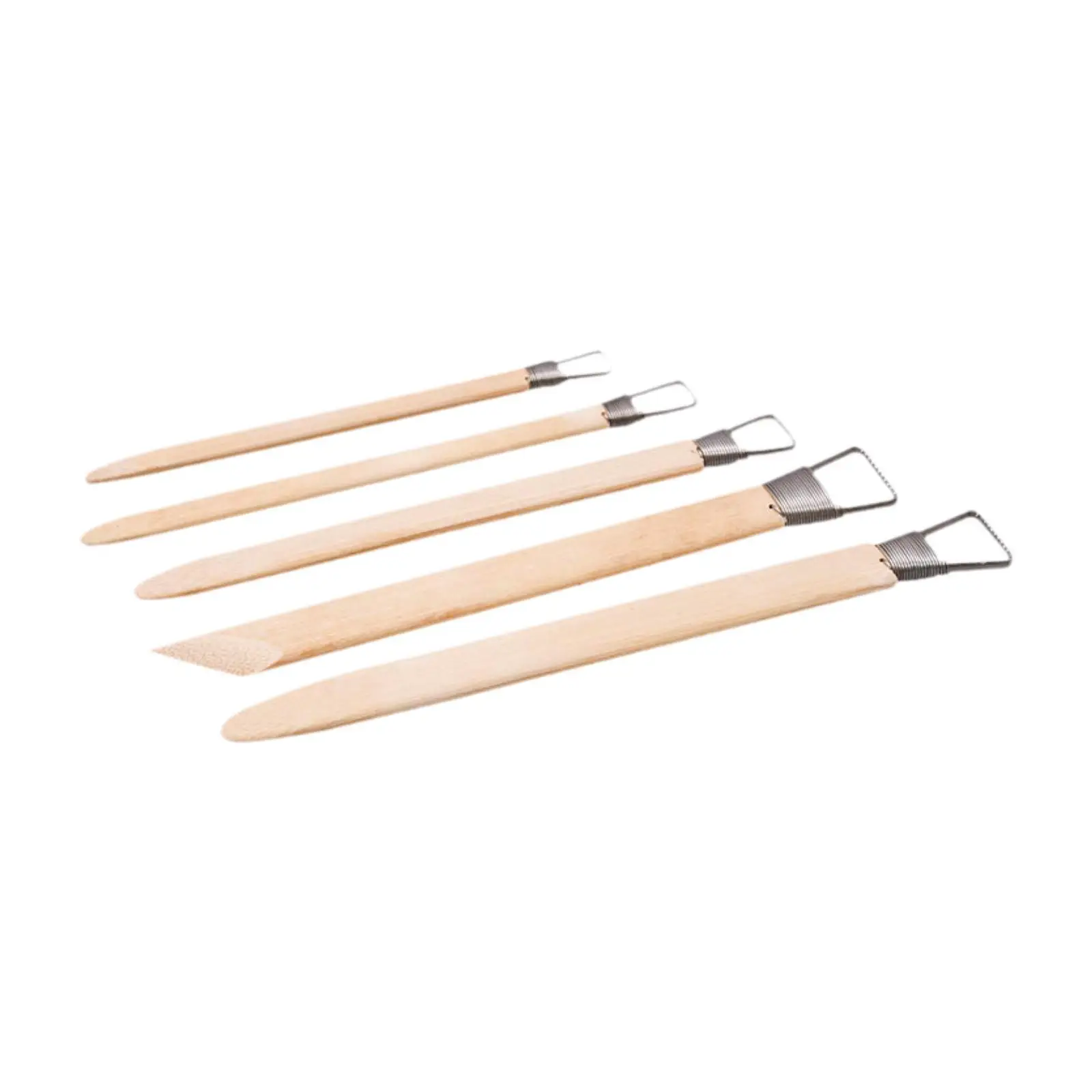 5 Pieces Pottery Carving Tools Sculpture Tool for Woodworking Spoons Shaping