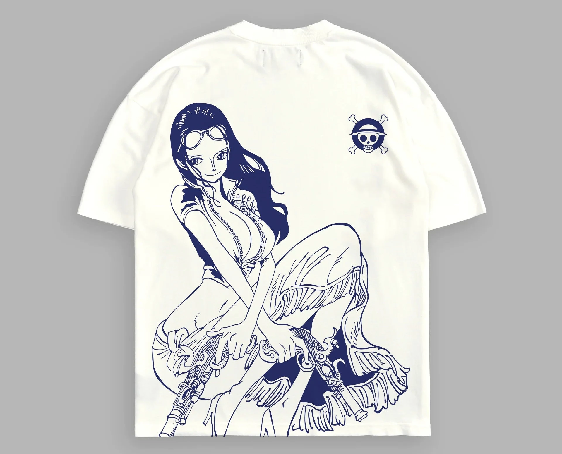 One Piece T-Shirt Men Summer Nico Robin Anime Manga Graphic Short Sleeve Oversized Streetwear Loose Fit Anime Fan Tee