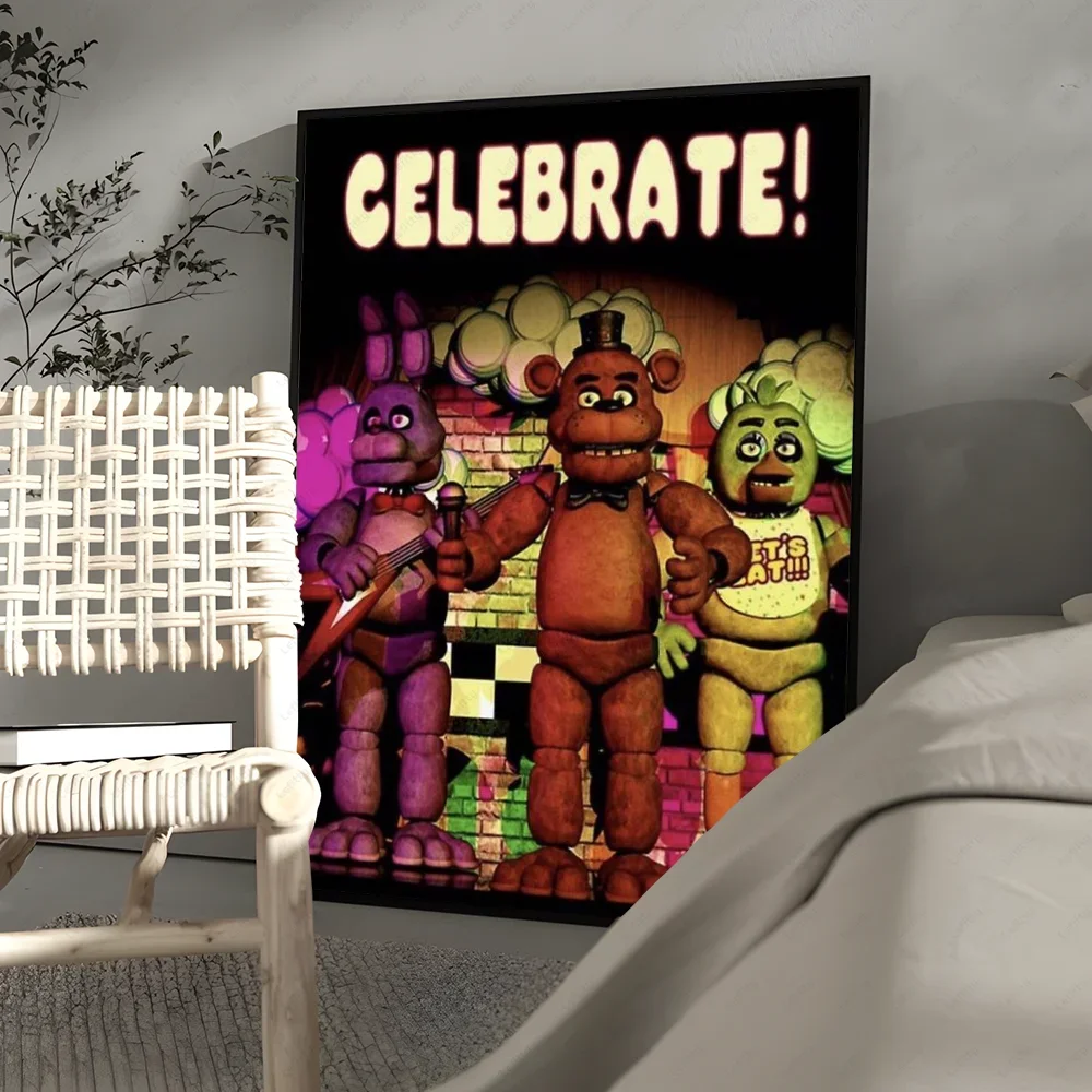 Fnaf Five-Nights-At-Freddys klassisches Poster, Wandkunstdruck, geeignet für Wohnzimmer, Schlafzimmer, Bar, Salon, Heimdekoration, Geschenk – Detail 5
