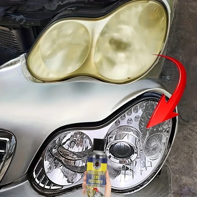 KJM Headlight Restoration Kit Car Headlight Cleaner Polish For Yellowing Oxidation Scratch Taillight Fog Light Repair