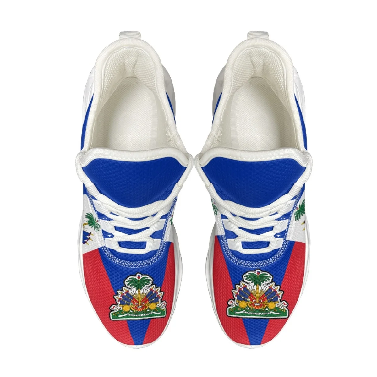 Haiti Flag Designer Non-slip Casual Shoes Comfortable Shock Absorption Mesh Sneakers Soft Sole Teenagers Running Shoes Female