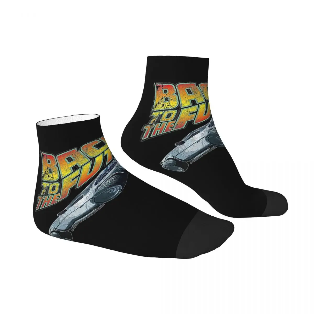 Calcetines de Regreso al futuro, medias absorbentes del sudor Harajuku, calcetines para todas las estaciones, accesorios para regalos de hombre y mujer