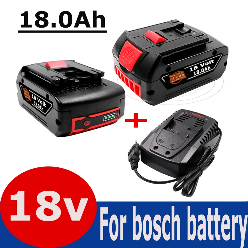 

100% Original 18V 18.0Ah Lithium Ion Rechargeable Battery for Bosch 18000mah Spare Power Tools Portable Replacement Indicator