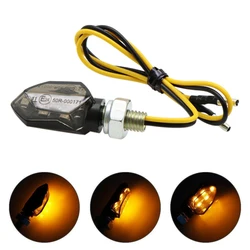 Mini intermitentes LED universales para motocicleta, luz ámbar intermitente, lámpara superbrillante, 2 piezas