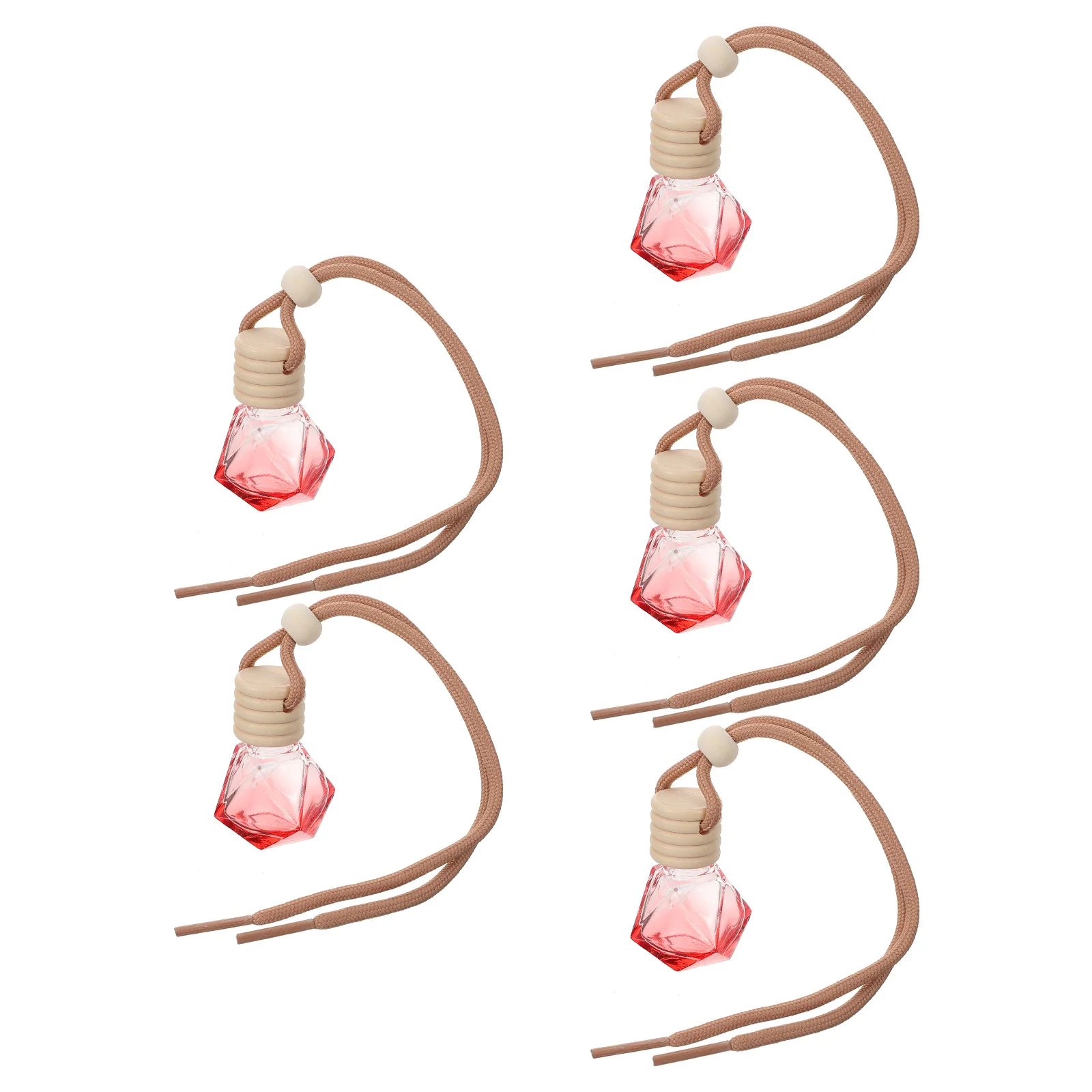 

5Pcs Car Perfume Bottle Hanging Pendant Aromatherapy Diffuser Essential Oil for Fresh Air Relaxation and Interior Decoration