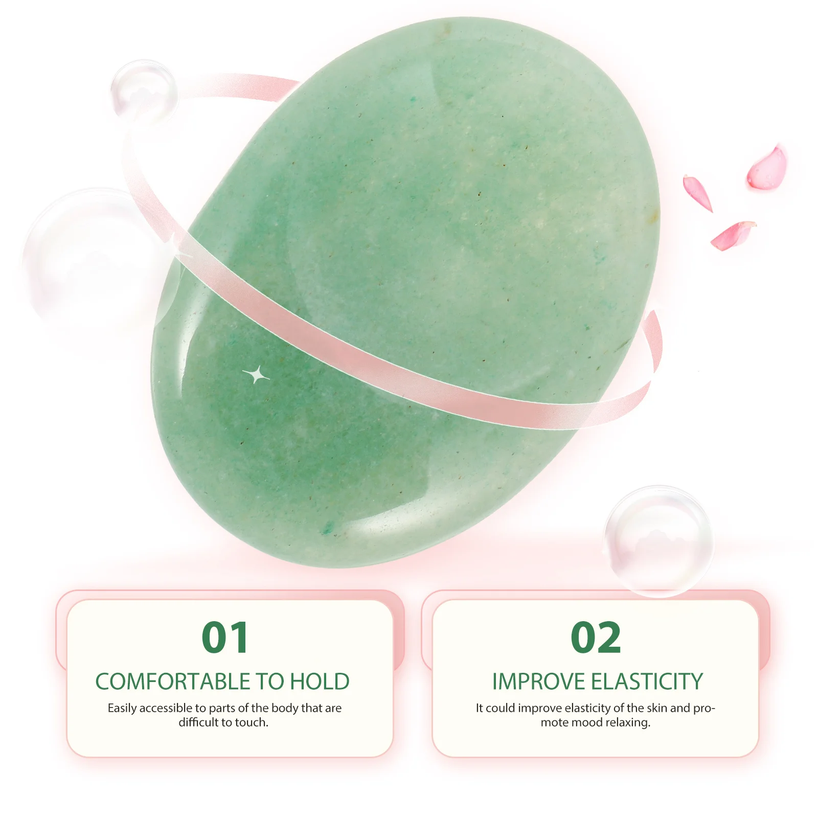 

2 шт. мини-скребковая пластина, натуральный массажный камень для релаксации давления, инструмент для большого пальца, улучшает тон кожи, омолает клетки