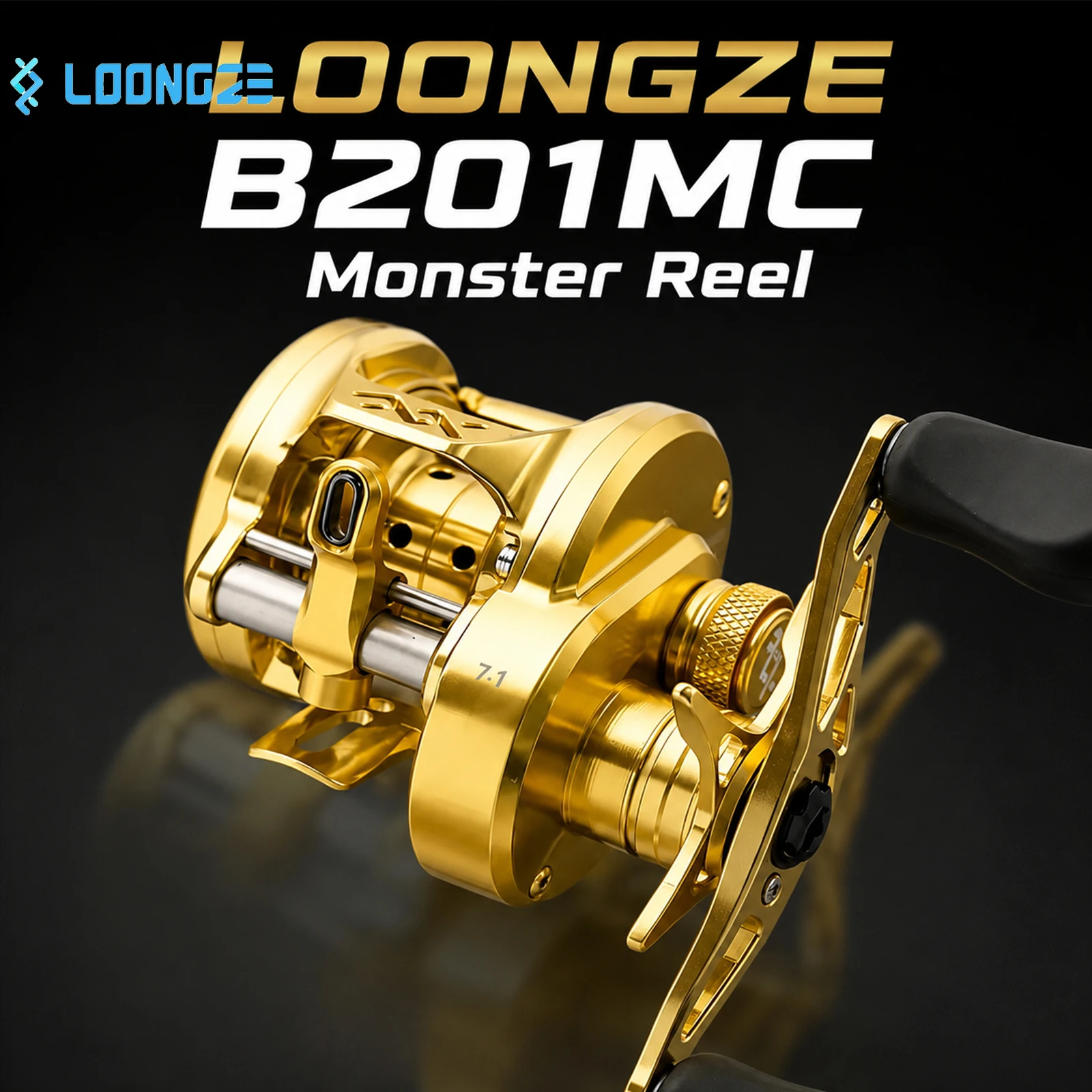 LOONGZE B201MC 175g CNC Machined Aluminum Ultralight Baitcasting Reel Long Casting Large Capacity Fishing Reel