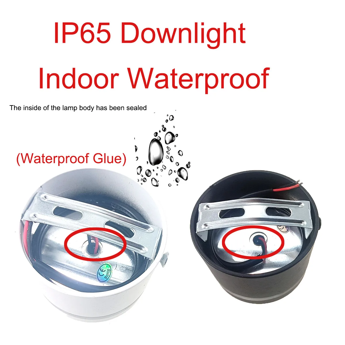 IP65 معكرون LED النازل سطح شنت IP66 IP67 في الهواء الطلق مقاوم للماء 5 واط 7 واط 9 واط 12 واط 15 واط 18 واط المظلة الطنف شرفة مصباح السقف