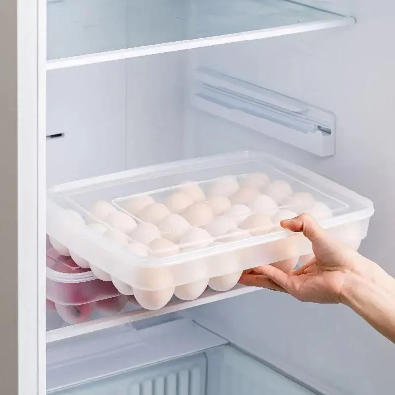 Egg Storage Box Kitchen Egg Container Case Refrigerator Crisper Fresh Storage Boxs 34 Grids Wild Picnic Egg Organizer Holder Box