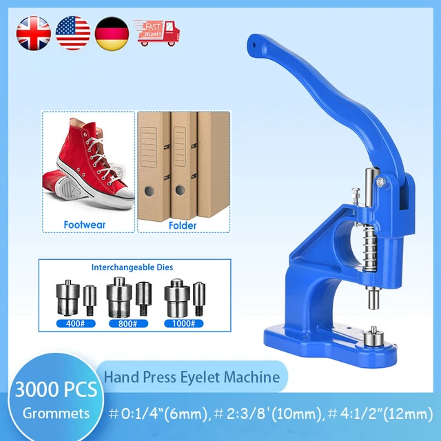 Eyelet Rivet Machine with Hand Press Machine, Installation Press Dies Mold  Set Kits for Leather Craft Shoes Bag Belt Clothing - AliExpress