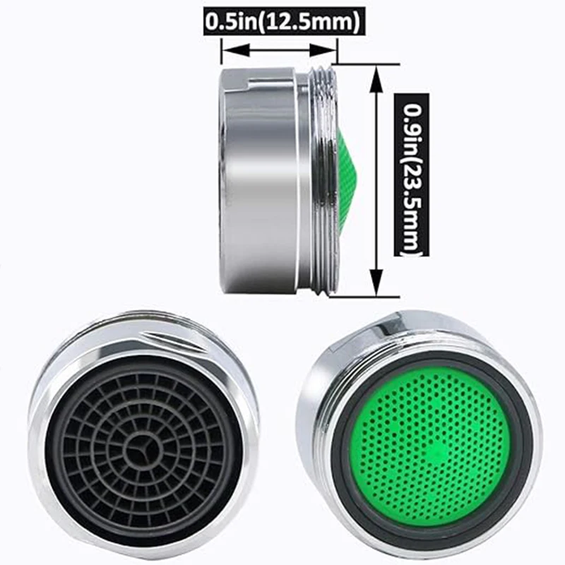 4 Pcs Chrome Black Water Saving Replaceable Filter Mixing Spout 24/20mm Threaded Bathroom Faucet Aerator bathroom accessories