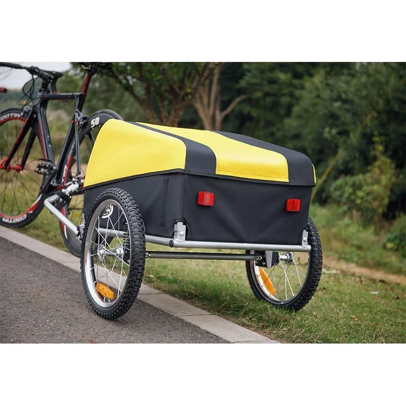 Fietsaccessoires Opvouwbare Fiets Cargo Trailer Fietskar Voor Camping Hond Bagage Carry