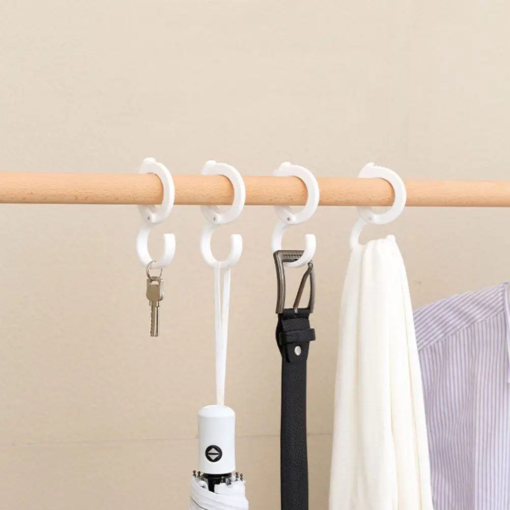 

8Pcs Multi-Functional Windproof S Hooks Household Hanging Rod Hooks Kitchen Towel Coat Key Clothes Hat Hangers