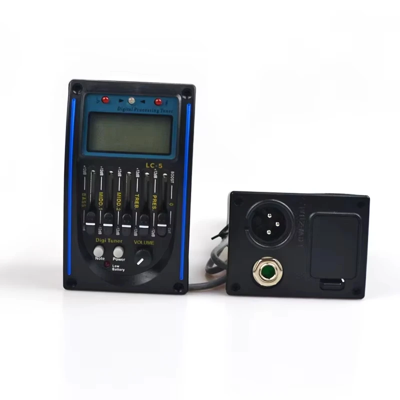

LC-5 5 Band EQ Guitar Preamp with Tuner & Piezo Ceramic Pickup - Acoustic Guitar Equalizer & Accessories