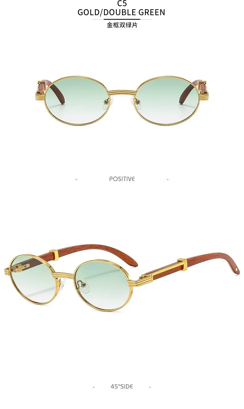 Neue Ankunft Männer Frauen Punk Sonnenbrille Unisex Mode Sonnenbrille Oval Brillen Shades Runde Sonnenbrille ﻿ Runde Sonnenbrille – Detail 12