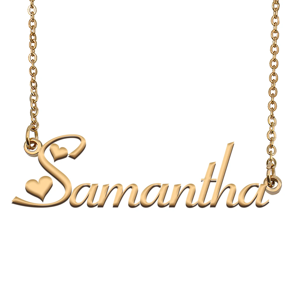 

Samantha Name Necklace for Women Choker Personalised Stainless Steel Gold Plated Alphabet Letter Pendant Jewelry Friends Gift