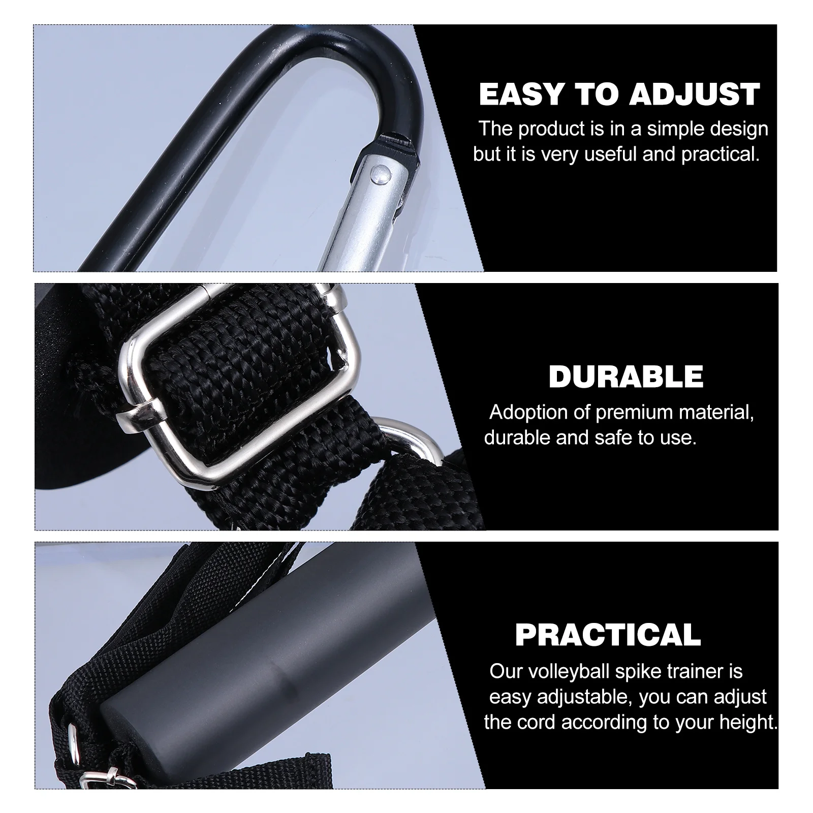 

1pc Volleyball Training Band Adjustable Elastic Cord For Spike Practice Training Aid Home Use Team Sports Equipment