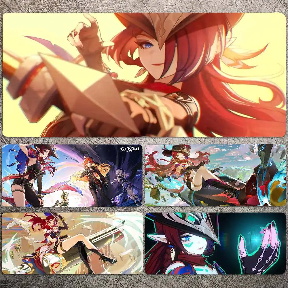 Game Genshin Impact Chasca Mousepad Non-slip Suitable For Office Computers Laptops E-sports Game Desk Mats XXL Keyboard