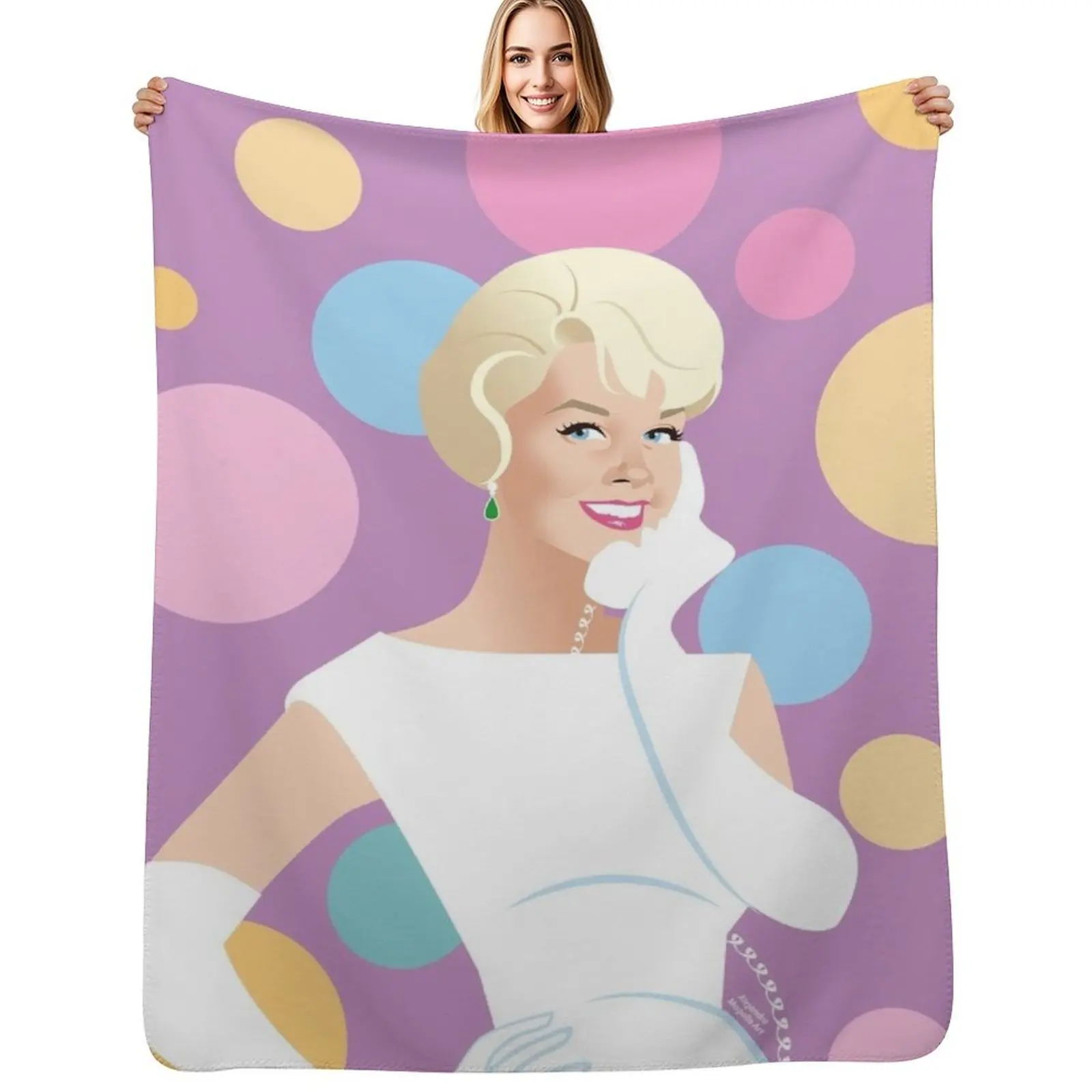 Hello? Throw Blanket Breathable Lightweight Blanket for Adults Kids