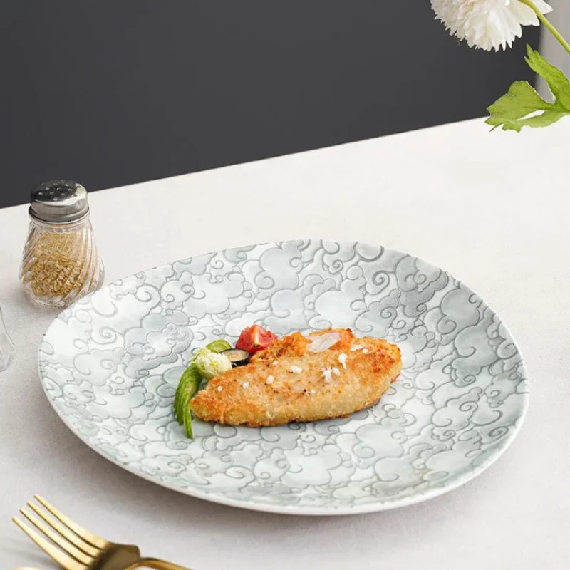 Special-shaped Ceramic Plate Boutique Dish Hotel Artistic Conception Dish Shallow Dish Japanese Dim Sum Dessert Plate