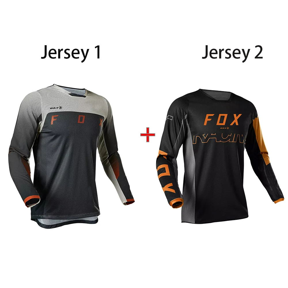 

Men's Downhill Jersey Long Sleeve BAT FOX Motocross Jersey Motorcycle Offroad DH T-Shirt Quick-Dry Cycling Jersey MTB Clothing