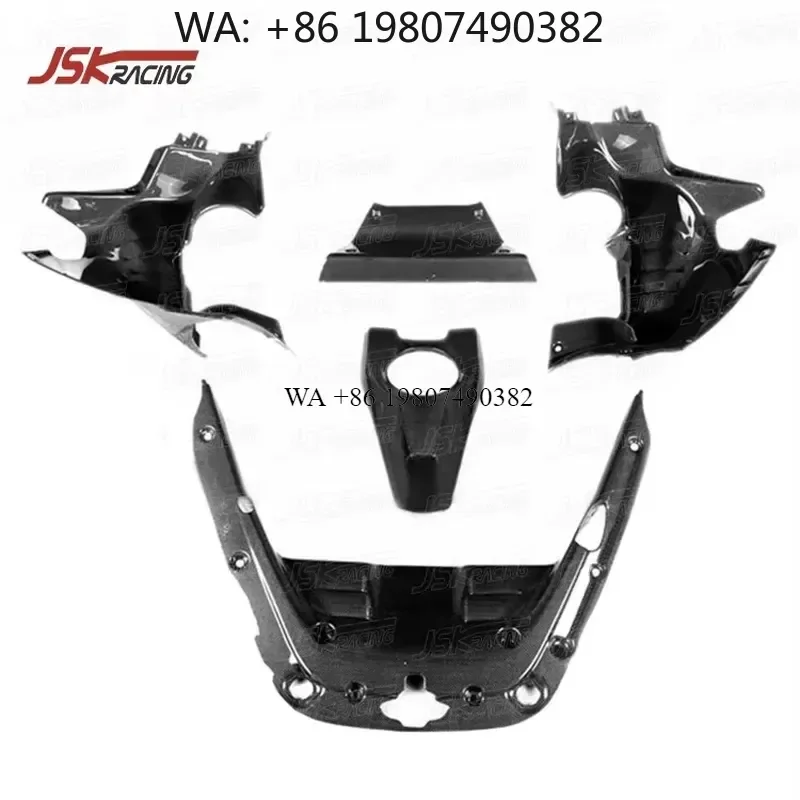 Wmwmnu 5pcs Dry Carbon Fiber Engine Cover Compartment Covers for 2020-2022 SF90 OEM Style Car Accessories