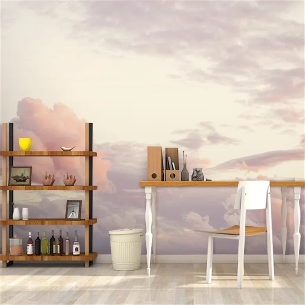 custom Retro clouds Fashion European Blue clouds Wallpaper for living room TV setting starlit sky wall paper tv suitable bedroom