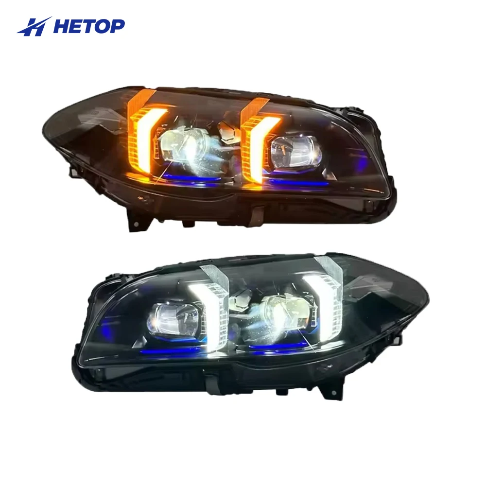 

Hetop 14-17 for BMW F10 5Series Snake Eye Style Auto Car Parts Lights Headlight Modified Daytimg Running Light Lighting System