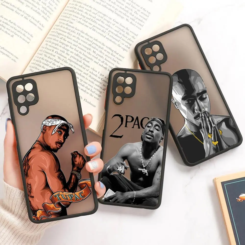 2PAC Matte Case For Samsung Galaxy A02 A03 S A50 A70 A30 A40 A20 A7 2018 M30S M21 M51 M32 Note 20 Phone Cover 2PAC Tupac Rapper